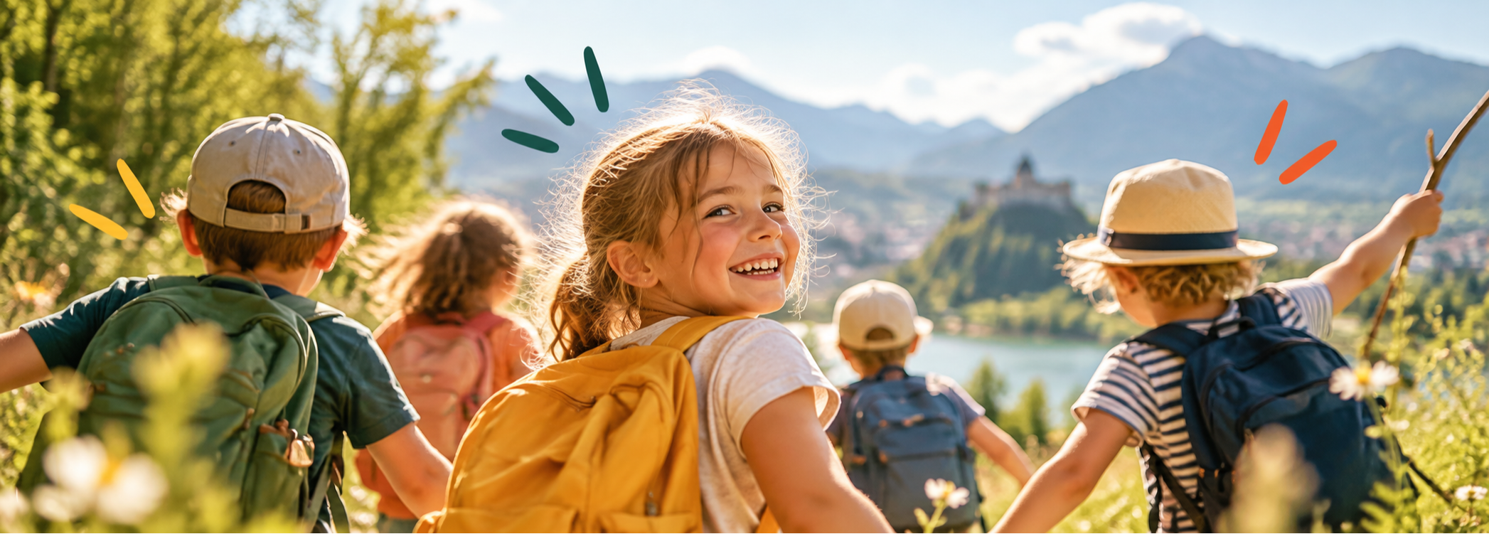 Kinder erleben gemeinsam abwechslungsreiche Ferien.